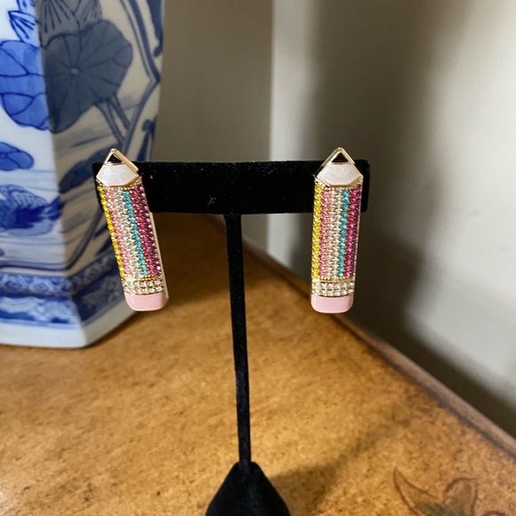 Sugarfix Baublebar Looking Sharp Lead Pencil Earrings NWT Back to School - Picture 5 of 5